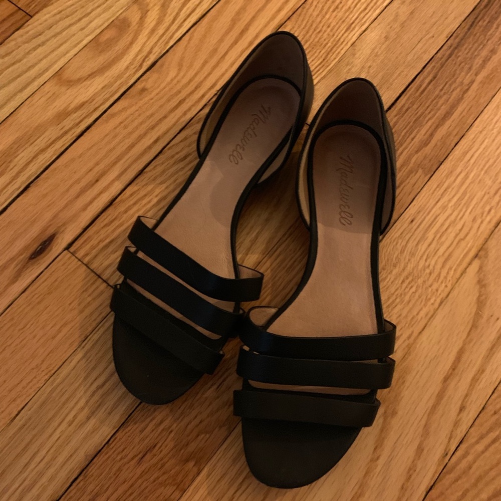 Madewell black leather sandals